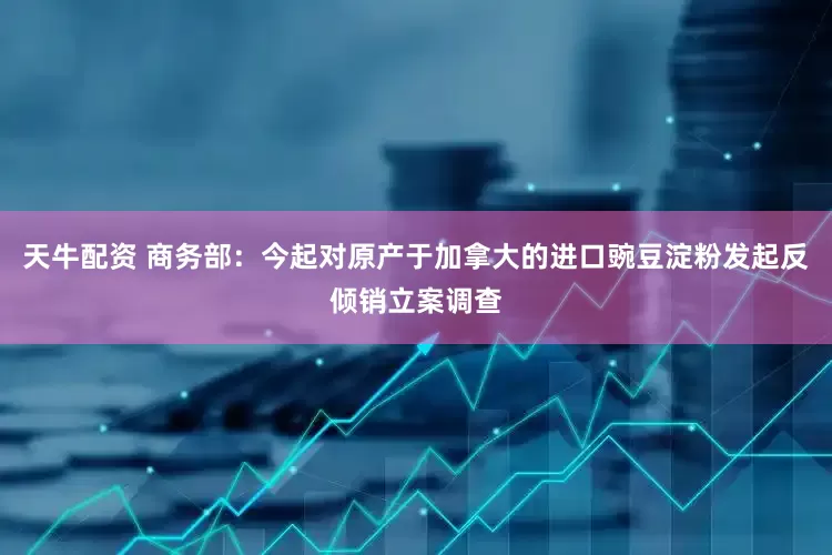 天牛配资 商务部：今起对原产于加拿大的进口豌豆淀粉发起反倾销立案调查